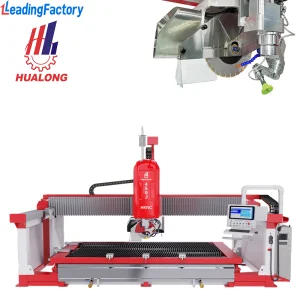 2026 Hualong Machinery Italian System Auto Multifunctional Sawjet Waterjet 5 Axis CNC Granite Marble Bridge Saw and Water Jet Stone Cutting Machine in America