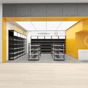 Steel and Wood Shelves Display Racks