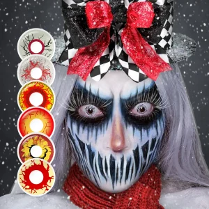 Free Shipping Pseyeche Veins Eye Crazy Lenses Bloody Crack sharingan Lens Halloween Eye sharingan Contact Lenses Lentilles