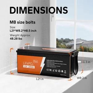 Semi-Solid State 12V 200ah Plus LiFePO4 Lithium Battery 200A BMS Stronger Flow Capacity