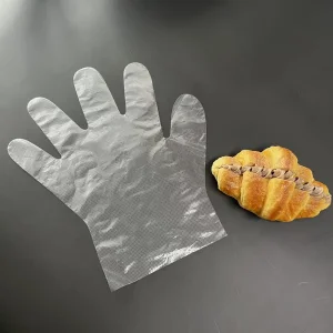 Textured Grip Disposable PE Gloves for Handling Greasy Food and Meats