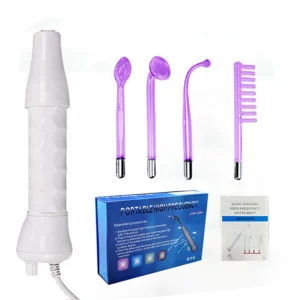 Custom Handheld 4 in 1 High Frequency Hair Wand Skin Rejuvenation High Frequency Facial Machine With Comb High Frequency Wand
