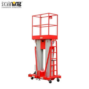 Double Mast Aluminum Lift Telescopic Aluminum Aerial Work Platform