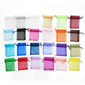 7x9 Organza Bag Customized Logo Organza Dust Jewelry Pouch Environment-Friendly Wedding Candy Cosmetics Packaging Bag