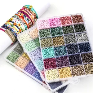 Beads Tool Set Kids 24 Girds Water Sticky Beads DIY Art Crafts