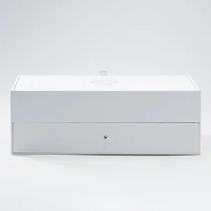 Caja de regalo blanca de papel artístico a precio de fábrica con espuma EVA y caja de cartón corrugado montada