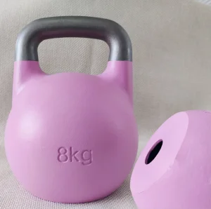SGS Gym Equipment Wholesale Antirust Handle Resin-Coated Cast Iron Powder Coated Unfilled Hollow Core Girevoy Competition Kettlebell for Home Gym Workout