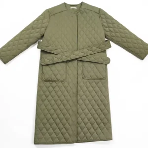 OEM Custom Winter Mid-length Belted Overcoat Thickened Comfortable and Warm Winter Coat Cotton Women's Quilted Coat