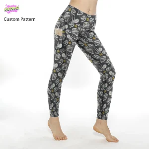 LULU Buttery Soft Eco-friendly Women's High Waist Workout Printed Yoga Pants Recycled Leggings with Pockets for Women