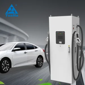 40kw Integrated Dual Single Port DC Charging Pile Fast Floorstanding EV Charging Station Solution for Commercial Use