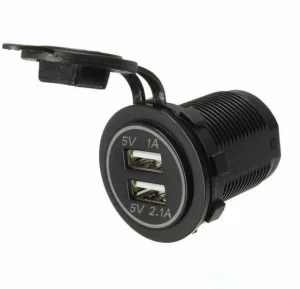 Mobile Phone Accessories, Power Adapter, Cigarette Lighter Socket, 12V Dual 2-Port USB Car Charger