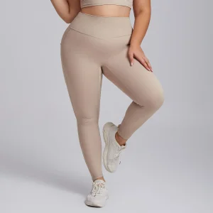 Pantalones de yoga personalizados al por mayor con logo, talla grande, con bolsillos laterales, leggings para el gimnasio