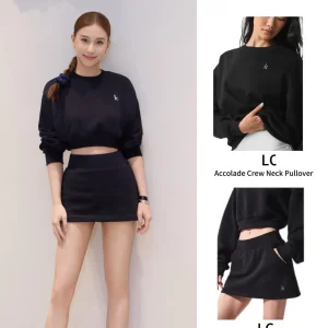 Logotipo Personalizado Al0 Roupas Femininas Moletom Feminino de Caimento Solto com Gola Redonda