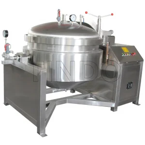 Automatic Industrial Gas Induction High Pressure Cooking Pot Machine for High Viscosity Food
