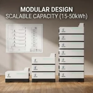 Solar Battery 51.2V 15kwh-50kwh Stackable LiFePO4 Battery Pack for Home Energy Storage System
