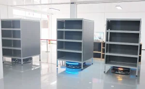حلول اللوجستيات الذكية مع مركبات التوجيه الآلي الزرقاء القابلة للتخصيص