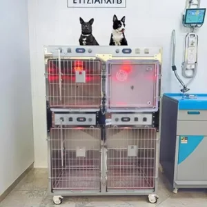 Infrared Heated 4-Bay Oxygen Cage