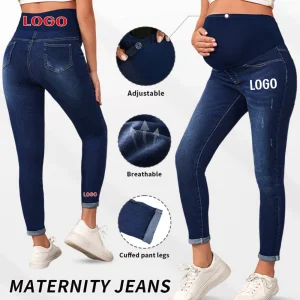 Custom Logo Maternity Jeans