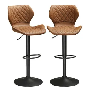 Vintage Industrial Modern Counter Height Adjustable PU Leather Bar Stool for Home Bar &amp; Hotel Use