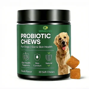 Factory Price Natural Probiotic Tablets Dogs Duck Flavor Gut Balance Skin Comfort Immune Digestive Support 6B CFU Probiotics