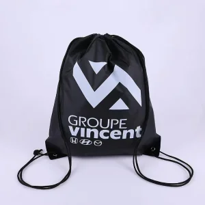 Bolsa de cordón personalizada al por mayor con logo, mochila de nylon y poliéster, bolsas de zapatos con cordón