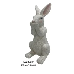 Wholesale Speak No Evil Rabbit Statue Collection Garden Decoration Easter Rabbits Bunny Figurine Factory