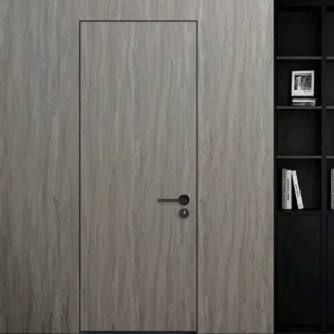 Cbmmart Wood Grain Aluminum Frame Invisible Concealed Design Hidden Interior Door