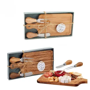Bamboo Mini Chopping Board Set with Cheese Knife