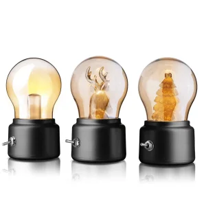 Modern Farmhouse Desk Home Accent Lighting Retro Decorative Ambient Vintage Table Light LED Bulb Lamp