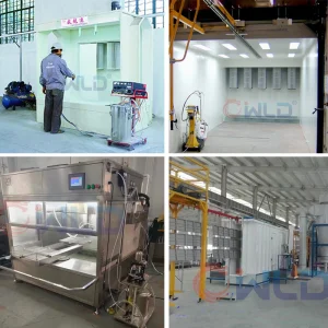 شركة تصنيع آلة رش الطلاء الكهربائي الأوتوماتيكية عالية الجودة للسيارات مع فرن المعالجة