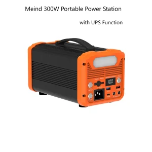 110V/220V Pure Sine Wave AC Portable Power Station 300W Lithium Battery Solar Generator for Outdoors Camping