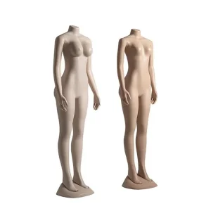 Plastic Headless Big Bust Manikin Skin Color Female Plus Size Brazilian Mannequin