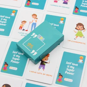 Customizable Mindful Mental Health Mindfulness Wellness Motivational Playing Card Deck Personalized Paper Affirmation Card Deck