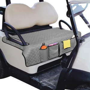 Golf Cart Seat Cover with 4 Front Pockets and Anti-Slip Bottom Convenient Cushion for Golf CART Use