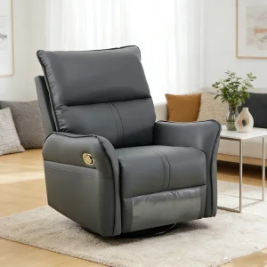 Home Theater Electric Recliner Seating Modern Swivel Glider Recliner Chair with Massage Heating Function