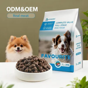 Comida seca para perros personalizable de sabor y forma de croquetas directamente de fábrica para venta al por mayor
