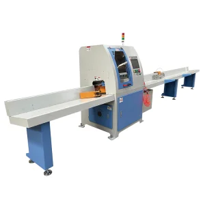 Heavy Duty Horizontal Automatic High Efficiency PLC Controlled CNC Wood Cross Cut Saw Machine