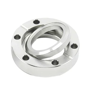 CF16-CF250 Blanker Rotatable SS304/SS316L Bored Flange High-Vacuum Pipe-Fitting Aseptic Connection Thru/Metric/Nuc Thread