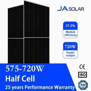 Ja/Mysolar Aioties Solar Melhor Custo 585W 580W 575W Módulos Solares Fotovoltaicos Preço do Painel de Célula Solar para Sistema de Energia Solar