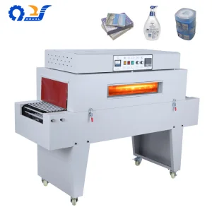 BS-4020F Chain Semi-Automatic Press Heat Shrink Sleeve Tunnel Wrapping Film PVC Wire Water Bottle Shrink Wrapping Machine