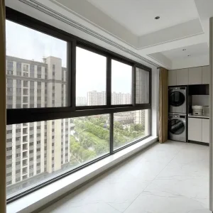 Ventana deslizante horizontal de aluminio moderna para uso en el hogar