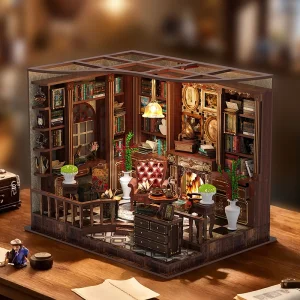 Custom Miniature Diy House Kit Assembled Puzzle DIY Model Diy Miniature Wooden House for Educational Toy