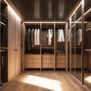 Modern Customized Solid Wood Bedroom Wardrobe
