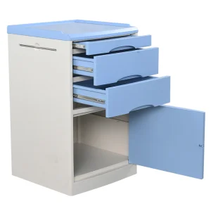 PS-G04 Clinic Hospital Patient Medical Plastic Side Table Bedside Cabinet with Drawers