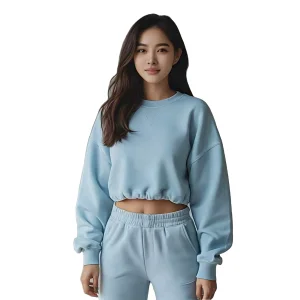 Street Look Winter Fashion Women's Hooded Crop Top