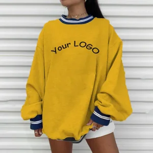 Custom Cotton Crewneck Pullover Plain Blank