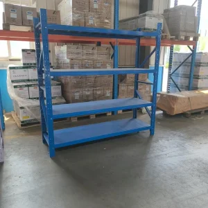 Durable Medium Duty Multi-Level Steel Adjustable Storage Racks Easy Assembly Industrial Warehouse E-commerce Shelving