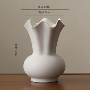 White Ceramic Bud Vase Bulk Boho Rustic Small Flower Vase for Centerpieces for DIY Wedding Home Dining Table Decoration