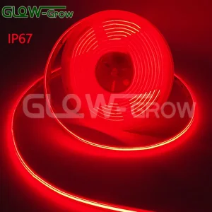 Fita de LED COB flexível vermelha