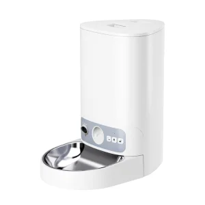Anti-Jam Automatic Feeder for Pets with Dual Power & Stainless Bowl